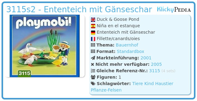 Playmobil 3115s2 - Ententeich mit Gänseschar
