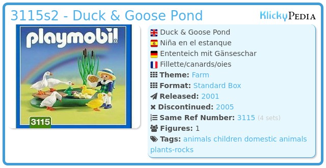 Playmobil 3115s2 - Duck & Goose Pond