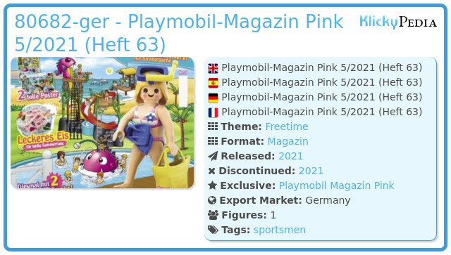 Playmobil 80682-ger - Playmobil-Magazin Pink 5/2021 (Heft 63)