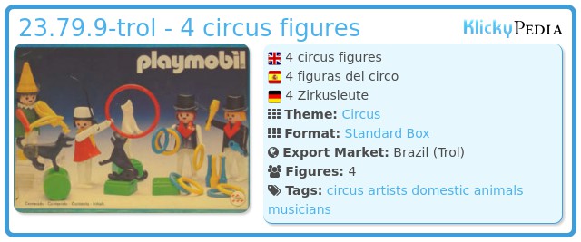 Playmobil 23.79.9-trol - 4 circus figures