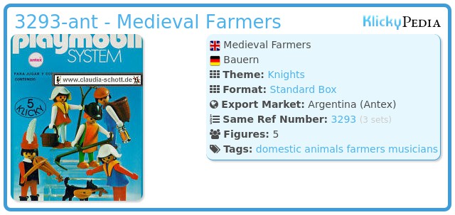Playmobil 3293-ant - Medieval Farmers