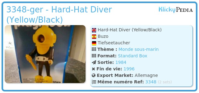 Playmobil 3348-ger - Hard-Hat Diver (Yellow/Black)