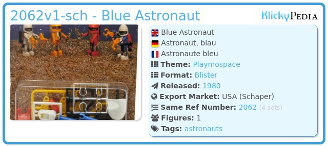 Playmobil 2062v1-sch - Blue Astronaut
