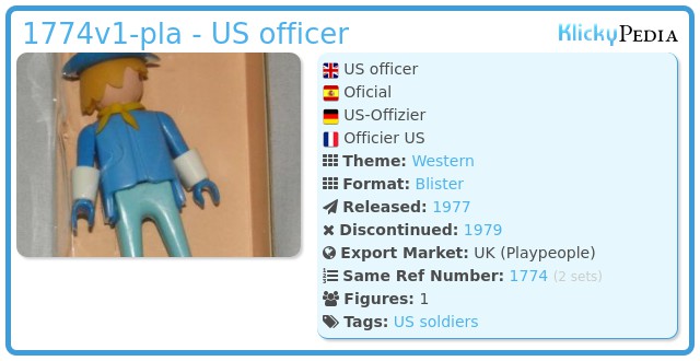 Playmobil 1774v1-pla - US officer