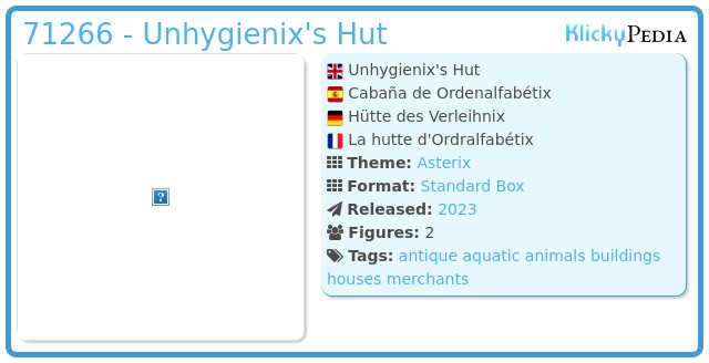 Playmobil 71266 - Unhygienix's Hut