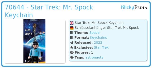 Playmobil 70644 - Star Trek: Mr. Spock Keychain