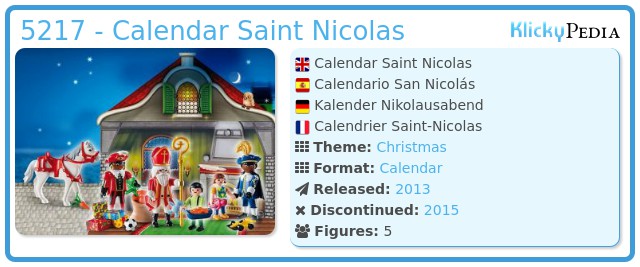 Playmobil 5217 - Calendar Saint Nicolas