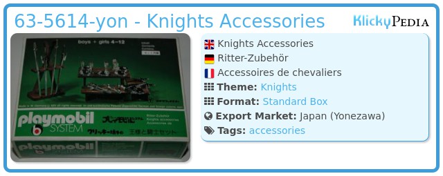 Playmobil 63-5614-yon - Knights Accessories