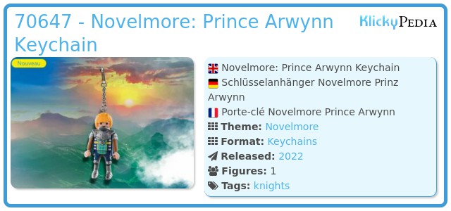 Playmobil 70647 - Novelmore: Prince Arwynn Keychain