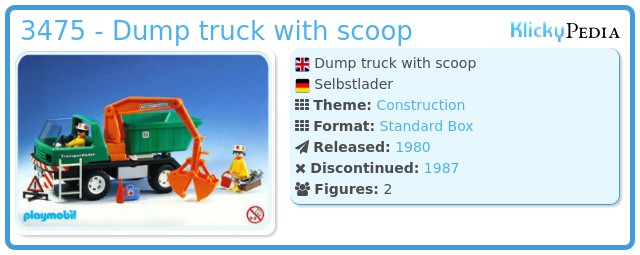Playmobil 3475 - Dump truck with scoop