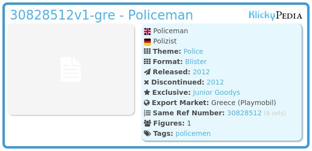 Playmobil 30828512v1-gre - Policeman
