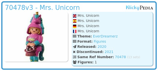 Playmobil EverDreamerz  Mrs UnicornComic WorldSet 70478 