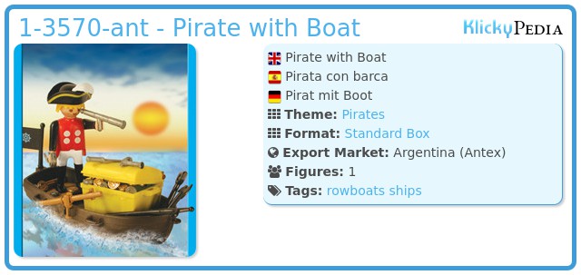 Playmobil 1-3570-ant - Pirate with Boat