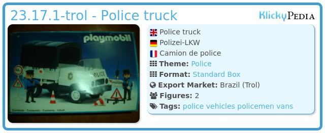 Playmobil 23.17.1-trol - Police truck