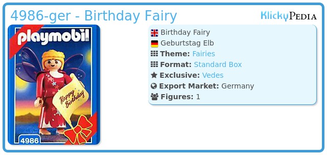 Playmobil 4986-ger - Birthday Fairy
