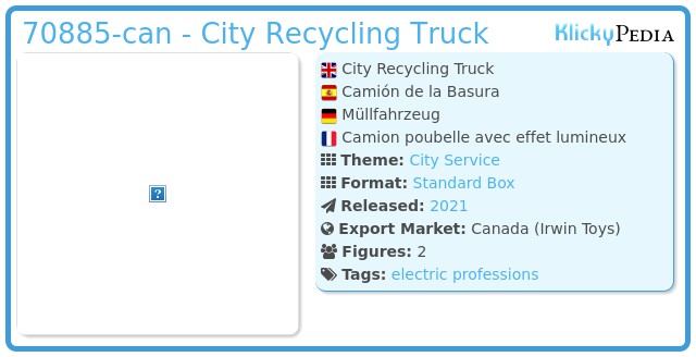 Playmobil 70885-can - City Recycling Truck