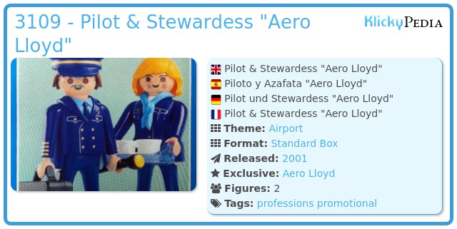 Playmobil 3109 - Pilot & Stewardess 