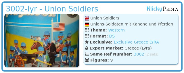 Playmobil 3002-lyr - Union Soldiers