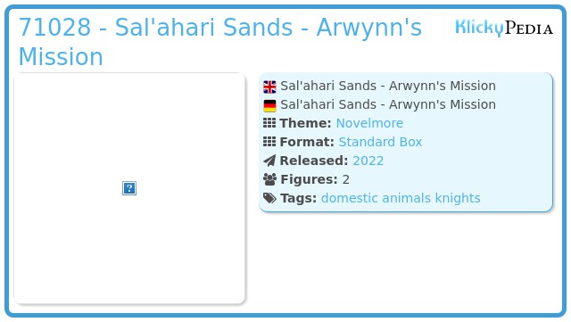 Playmobil 71028 - Sal'ahari Sands - Arwynn's Mission