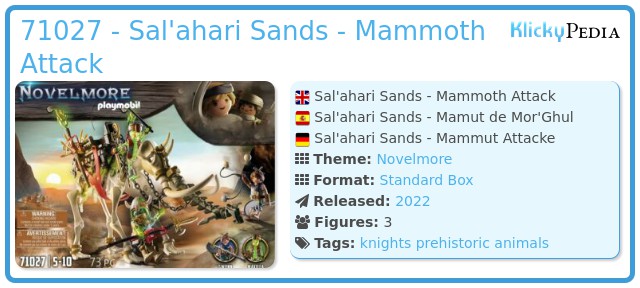 Playmobil 71027 - Sal'ahari Sands - Mammoth Attack