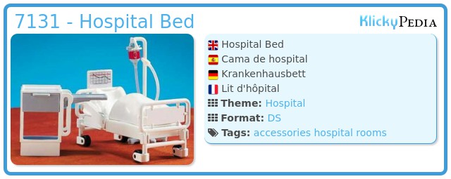Playmobil 7131 - Hospital Bed