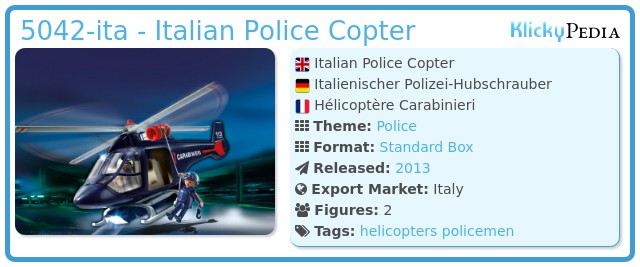 Playmobil 5042-ita - Italian Police Copter