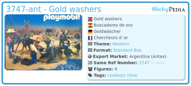 Playmobil 3747-ant - Gold washers