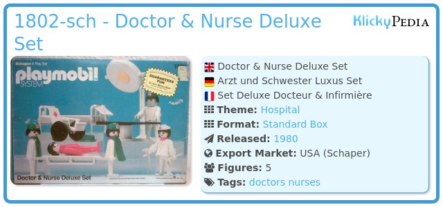 Playmobil 1802-sch - Doctor & Nurse Deluxe Set
