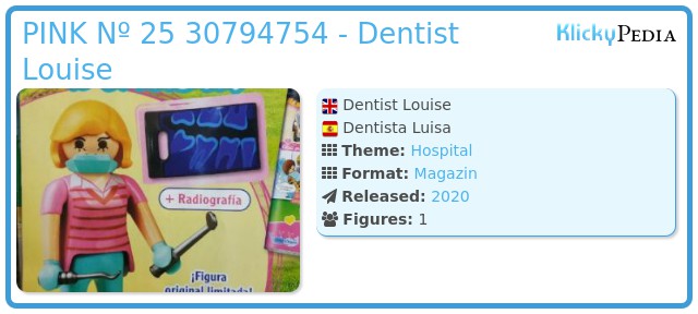 Playmobil PINK Nº 25 30794754 - Dentist Louise