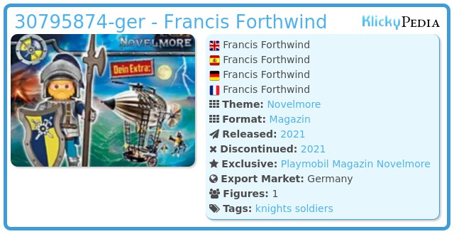 Playmobil 30795874-ger - Francis Forthwind
