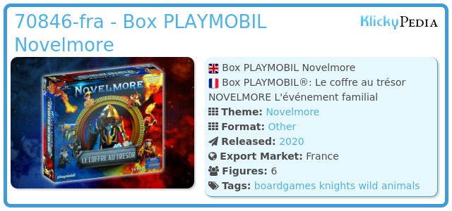 Playmobil 70846-fra - Box PLAYMOBIL Novelmore