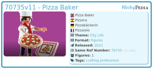 Playmobil 70735v11 - Pizza Baker