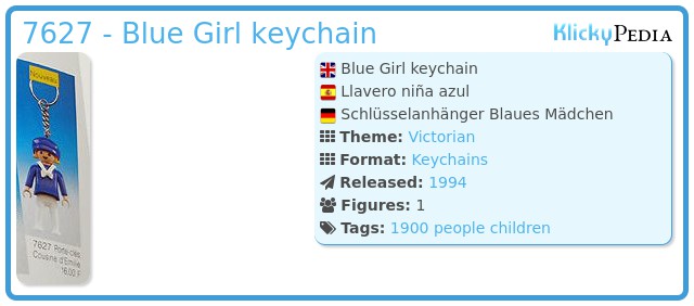 Playmobil 7627 - Blue Girl keychain