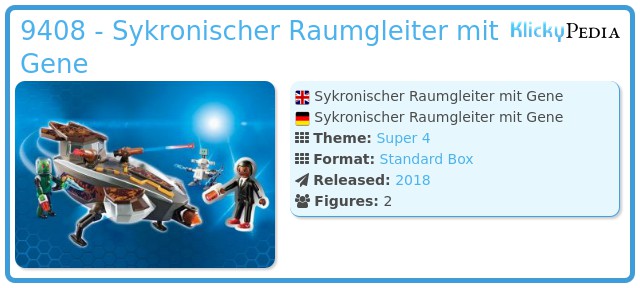 Playmobil 9408 Sykronischer Figut Raumgleiter mit Gene Spiel Raumschiff