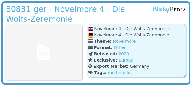 Playmobil 80831-ger - Novelmore 4 - Die Wolfs-Zeremonie