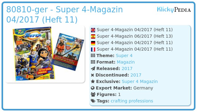 Playmobil 80810-ger - Super 4-Magazin 04/2017 (Heft 11)