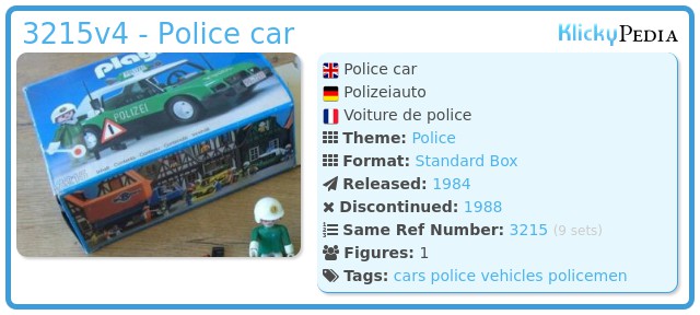 Playmobil 3215v3 - Police car