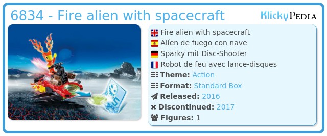 Playmobil 6834 - Fire alien with spacecraft