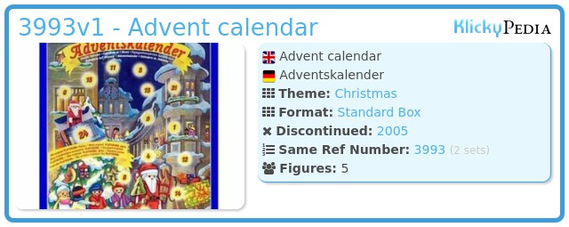 Playmobil 3993v1 - Advent calendar
