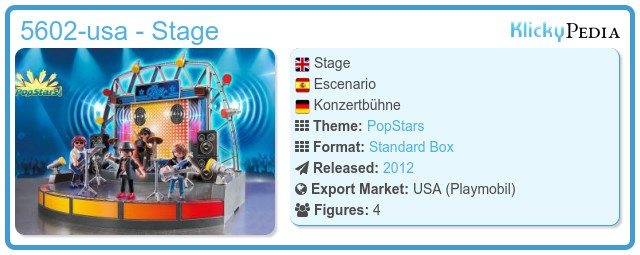 Playmobil Scène Pop Stars - 5602