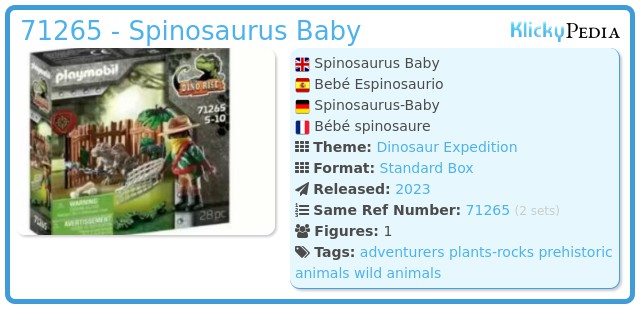 Playmobil 71265 - Spinosaurus Baby