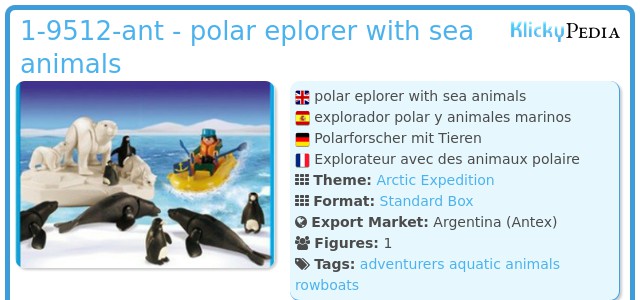 Playmobil 1-9512-ant - polar eplorer with sea animals