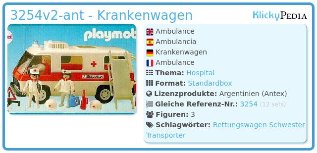 Playmobil 3254v2-ant - Krankenwagen