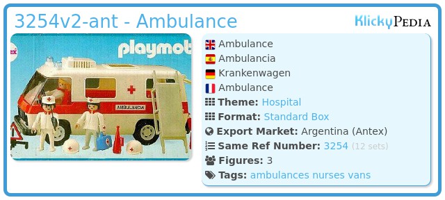 Playmobil 3254v2-ant - Ambulance