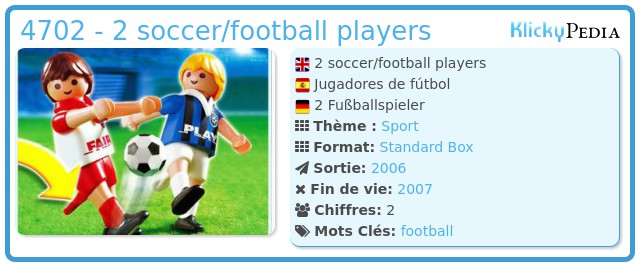 Playmobil 4702 - 2 soccer/football players
