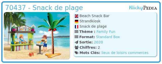 Playmobil 70437 - Snack de plage