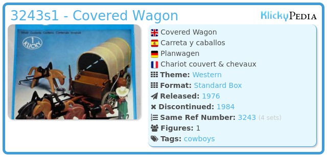 Playmobil 3243s1 - Covered Wagon and Horses
