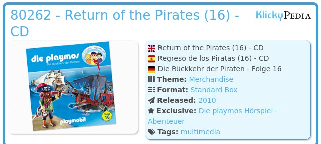 Playmobil 80262 - Return of the Pirates (16) - CD