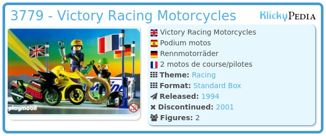 Playmobil 3779 - Victory Racing Motorcycles