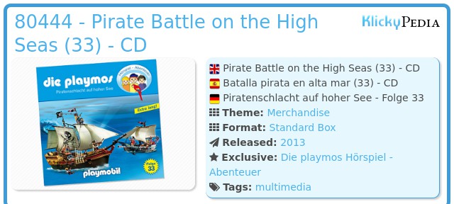 Playmobil 80444 - Pirate Battle on the High Seas (33) - CD